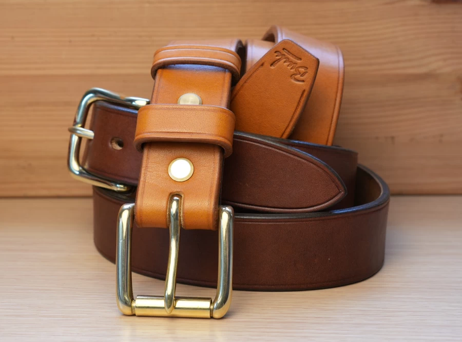 Bespoke Buck Billet Oak Bark Leather Belt - Image 5
