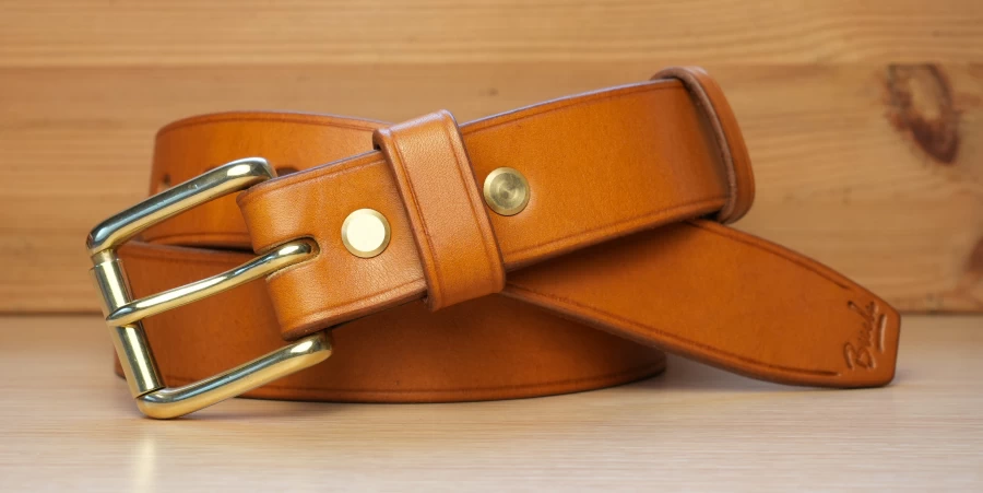 Bespoke Buck Billet Oak Bark Leather Belt