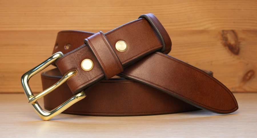 Bespoke Buck Billet Oak Bark Leather Belt - Image 3
