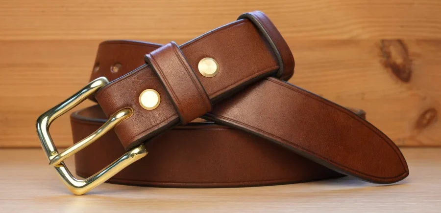 Buck Leather - Billet Oak Bark Leather Belt (4)