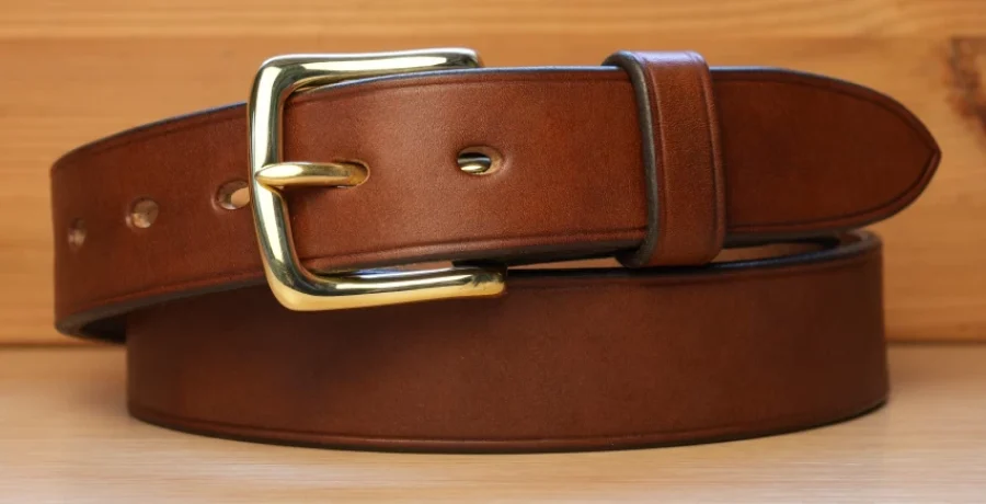 Buck Leather - Billet Oak Bark Leather Belt (5)