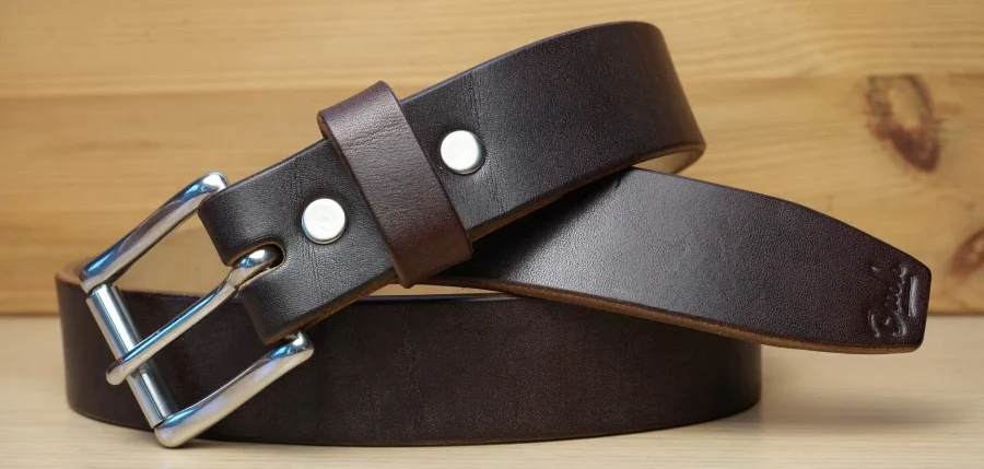 Bespoke Rustic Oak Bark Leather Belt
