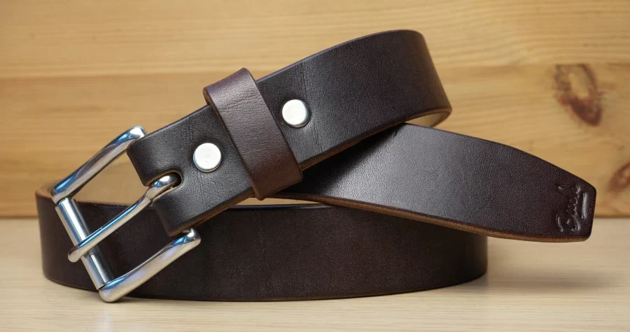 Bespoke Rustic Oak Bark Leather Belt