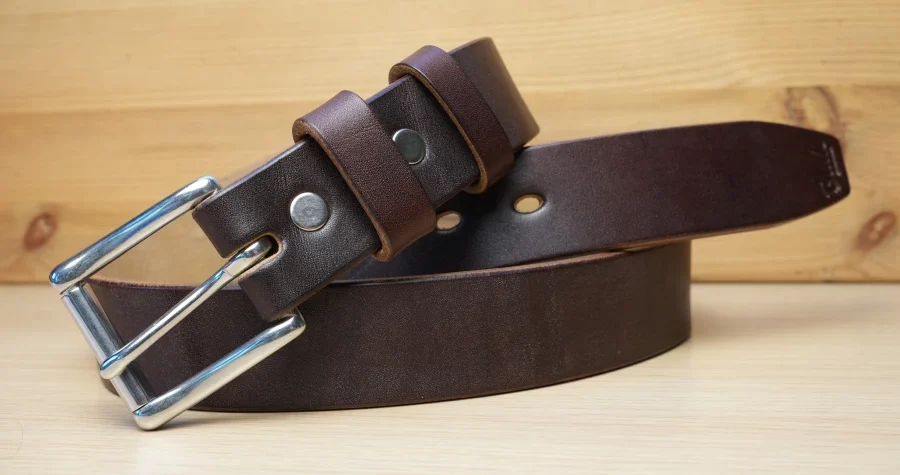 Buck Leather - Buck Rustic Oak Bark Leather Belt (4)