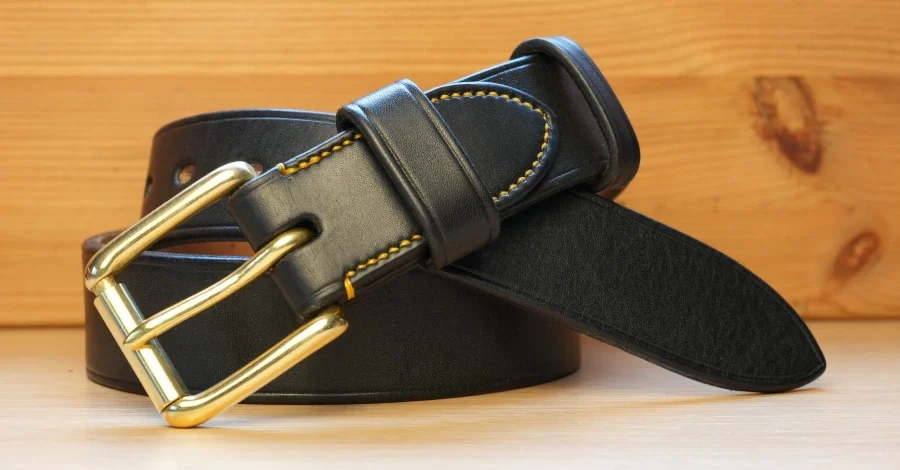 Buck Stately Oak Bark Leather Belt