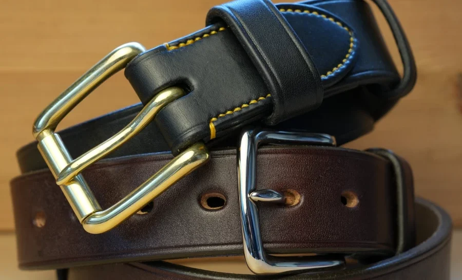 Buck Stately Oak Bark Leather Belt
