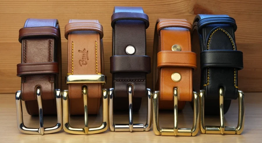 Bespoke handmade leather belts
